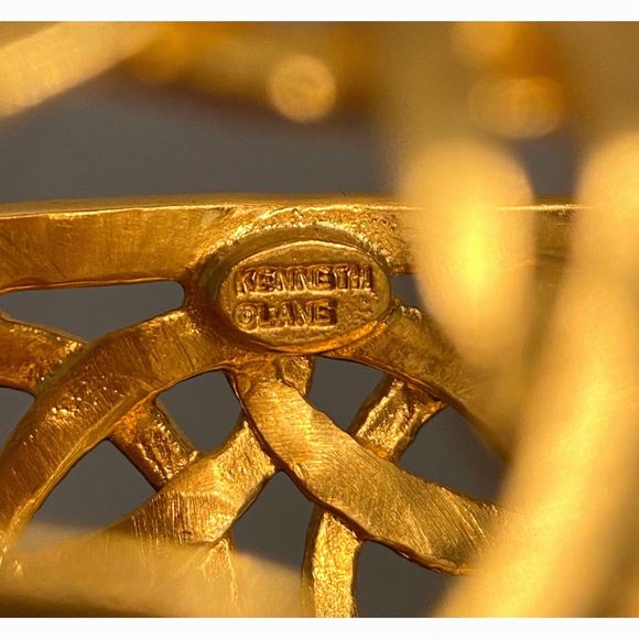 Vintage 90's - 2000's Kenneth Lane Gold Circles Cuff Bracelet - Picture 7 of 8